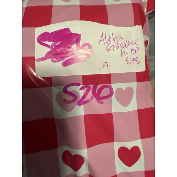 ALOHAS LEATHER HIGH TOP SNEAKER CREAM TAN MAROON LACE UP Women NWOB Size 8 - Picture 10 of 10